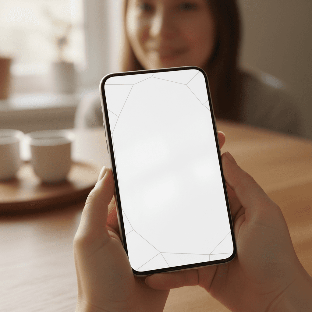 Person holding smartphone showing credit score update